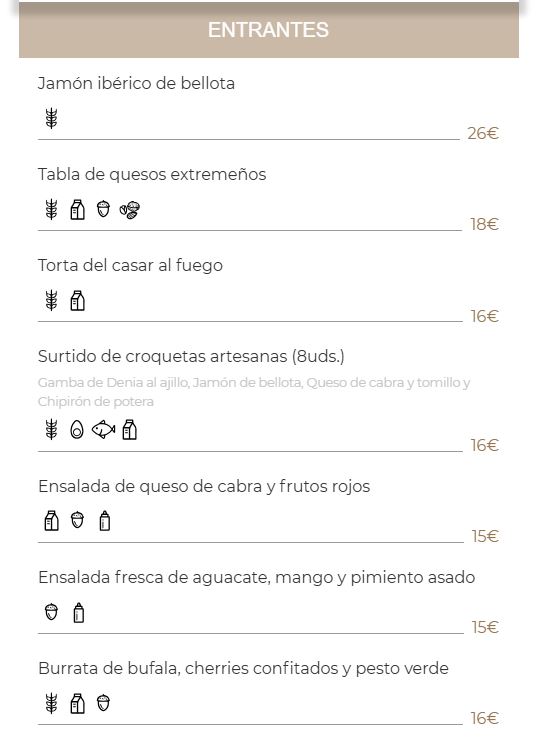 Menú Las Carpas