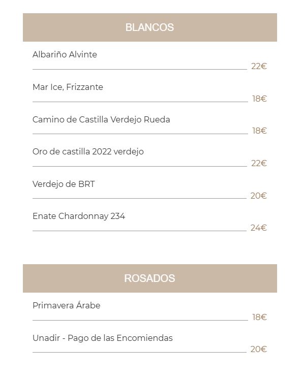 Menú Las Carpas