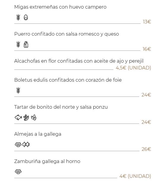 Menú Las Carpas