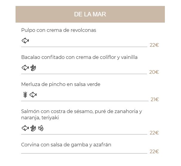 Menú Las Carpas