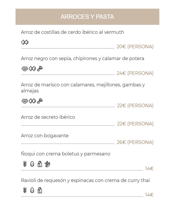 Menú Las Carpas